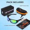 imageKastKing Gauley Polarized Sunglasses With PuriVex Protective Lens CoatingUV 400 and Wrap Design Sport Fishing SunglassesK Black Frame  Chartruesse Mirror