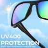 imageKastKing Gauley Polarized Sunglasses With PuriVex Protective Lens CoatingUV 400 and Wrap Design Sport Fishing SunglassesK Black Frame  Chartruesse Mirror