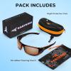imageKastKing Gauley Polarized Sunglasses With PuriVex Protective Lens CoatingUV 400 and Wrap Design Sport Fishing SunglassesL Yellow Demi Frame  Brown