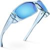F: Gloss Tal Light Blue Frame  Ice Mirror