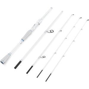 imageKastKing Centron Lite Travel Fishing Rods Portable 45 Piece Spinning amp Casting Rods Extra TwinTip IM6 Graphite Blanks Stainless Steel Guides WCeramic Rings Split or Full Rear EVA HandleSpin66 M Mod Fast 4 Pcs Extra Tip