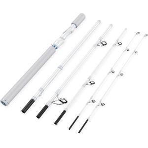 imageKastKing Centron Lite Travel Fishing Rods Portable 45 Piece Spinning amp Casting Rods Extra TwinTip IM6 Graphite Blanks Stainless Steel Guides WCeramic Rings Split or Full Rear EVA HandleSpin76 Mh Mod Fast 5 Pcs Extra Tip