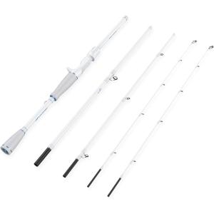 imageKastKing Centron Lite Travel Fishing Rods Portable 45 Piece Spinning amp Casting Rods Extra TwinTip IM6 Graphite Blanks Stainless Steel Guides WCeramic Rings Split or Full Rear EVA HandleCast66 Mh Mod Fast 4 Pcs Extra Tip