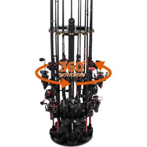 imageKastKing V16 Fishing Rod Holder for Garage Floor Rack Holds Up to 16 Rods amp Combos SpaceSaving Fishing Pole Organizer with Protective Foam Durable ABS Fishing Gear amp Accessories Gift for MenV16 wRotaing Base