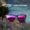 imageKastKing Beartrap Polarized Sports Fishing Sunglasses With PuriVex Protective Lens Coating Wayfarer Design Men WomenG Gloss Black Frame  Lavender Mirror