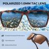 imageKastKing Beartrap Polarized Sports Fishing Sunglasses With PuriVex Protective Lens Coating Wayfarer Design Men WomenJ Matte Demi Frame  Brown