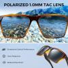 imageKastKing Beartrap Polarized Sports Fishing Sunglasses With PuriVex Protective Lens Coating Wayfarer Design Men WomenL Gloss Yellow Demi Frame  Smoke