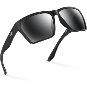 imageKastKing Beartrap Polarized Sports Fishing Sunglasses With PuriVex Protective Lens Coating Wayfarer Design Men WomenB Matte Black Frame  Smoke