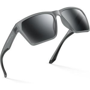 imageKastKing Beartrap Polarized Sports Fishing Sunglasses With PuriVex Protective Lens Coating Wayfarer Design Men WomenH Matte Smoke Crystal Frame  Smoke