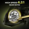 imageKastKing Sharky Spinning Reel  521 amp 621 Gear Ratios Carbon Fiber Drag 33395LB 101 Stainless Bearings Lightweight Nylitech Body Oversize Shaft for Saltwater amp Freshwater621Sharky X