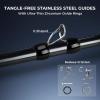 imageKastKing Megatron Titanium Telescopic Casting amp Spinning Fishing Rods IM7 Graphite Travel Rod with Titanium Solid Tip Power Transition System for Freshwater and Inshore FishingCast 76 M Fast