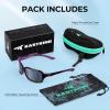 imageKastKing Alanta Polarized Sunglasses With PuriVex Protective Lens CoatingUV400 Women Sunglasses for Cycling Driving FishingA Black Purple Back Spray Frame  Smoke