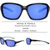 imageKastKing Alanta Polarized Sunglasses With PuriVex Protective Lens CoatingUV400 Women Sunglasses for Cycling Driving FishingH Gloss Black Frame  Blue Mirror