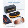 imageKastKing Etowah Polarized Sports Fishing Sunglasses With PuriVex Protective Lens Coating Rimless Wrap Design Men WomenA Gloss Crystal Frame  Copper Silver Mirror