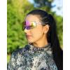 imageKastKing Etowah Polarized Sports Fishing Sunglasses With PuriVex Protective Lens Coating Rimless Wrap Design Men WomenB Gloss Crystal Frame  Smoke Lavender Mirror