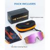 imageKastKing Etowah Polarized Sports Fishing Sunglasses With PuriVex Protective Lens Coating Rimless Wrap Design Men WomenB Gloss Crystal Frame  Smoke Lavender Mirror