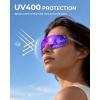 imageKastKing Etowah Polarized Sports Fishing Sunglasses With PuriVex Protective Lens Coating Rimless Wrap Design Men WomenB Gloss Crystal Frame  Smoke Lavender Mirror