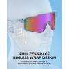 imageKastKing Etowah Polarized Sports Fishing Sunglasses With PuriVex Protective Lens Coating Rimless Wrap Design Men WomenB Gloss Crystal Frame  Smoke Lavender Mirror