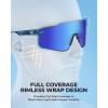 imageKastKing Etowah Polarized Sports Fishing Sunglasses With PuriVex Protective Lens Coating Rimless Wrap Design Men WomenC Gloss Navy Blue Demi Frame  Smoke Ice Blue Mirror