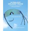 imageKastKing Etowah Polarized Sports Fishing Sunglasses With PuriVex Protective Lens Coating Rimless Wrap Design Men WomenC Gloss Navy Blue Demi Frame  Smoke Ice Blue Mirror