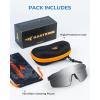 imageKastKing Etowah Polarized Sports Fishing Sunglasses With PuriVex Protective Lens Coating Rimless Wrap Design Men WomenD Gloss Smoke Crystal Frame  Granite Smoke Black Mirror