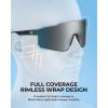 imageKastKing Etowah Polarized Sports Fishing Sunglasses With PuriVex Protective Lens Coating Rimless Wrap Design Men WomenD Gloss Smoke Crystal Frame  Granite Smoke Black Mirror