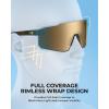 imageKastKing Etowah Polarized Sports Fishing Sunglasses With PuriVex Protective Lens Coating Rimless Wrap Design Men WomenE Gloss Tal Dark Olive Frame  Brown Gold Mirror