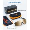 imageKastKing Etowah Polarized Sports Fishing Sunglasses With PuriVex Protective Lens Coating Rimless Wrap Design Men WomenE Gloss Tal Dark Olive Frame  Brown Gold Mirror