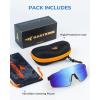 imageKastKing Etowah Polarized Sports Fishing Sunglasses With PuriVex Protective Lens Coating Rimless Wrap Design Men WomenF Black Frame  Smoke Cobalt Mirror
