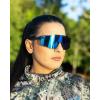 imageKastKing Etowah Polarized Sports Fishing Sunglasses With PuriVex Protective Lens Coating Rimless Wrap Design Men WomenF Black Frame  Smoke Cobalt Mirror