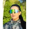 imageKastKing Etowah Polarized Sports Fishing Sunglasses With PuriVex Protective Lens Coating Rimless Wrap Design Men WomenG Double Matte Solid Green Frame  Green Chartreuse Mirror
