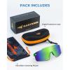 imageKastKing Etowah Polarized Sports Fishing Sunglasses With PuriVex Protective Lens Coating Rimless Wrap Design Men WomenG Double Matte Solid Green Frame  Green Chartreuse Mirror
