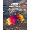 imageKastKing Etowah Polarized Sports Fishing Sunglasses With PuriVex Protective Lens Coating Rimless Wrap Design Men WomenH Matte Smoke Crystal Frame  Copper Burgundy Mirror