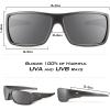 imageKastKing Iditarod Polarized Sport SunglassesPuriVex Protective Lens Coating Fishing Sunglasses For Driving Cycling RunningC Gloss Dark Gray Metallic Frame  Flash Mirror
