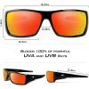 imageKastKing Iditarod Polarized Sport SunglassesPuriVex Protective Lens Coating Fishing Sunglasses For Driving Cycling RunningD Gloss Black Frame  Orange Mirror