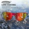imageKastKing Nizini Polarized Sports Fishing Sunglasses With PuriVex Protective Lens Coating Rimless Wrap Design Men WomenA Matte Smoke Crystal Frame  Burgundy Mirror
