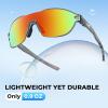 imageKastKing Nizini Polarized Sports Fishing Sunglasses With PuriVex Protective Lens Coating Rimless Wrap Design Men WomenA Matte Smoke Crystal Frame  Burgundy Mirror