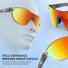imageKastKing Nizini Polarized Sports Fishing Sunglasses With PuriVex Protective Lens Coating Rimless Wrap Design Men WomenA Matte Smoke Crystal Frame  Burgundy Mirror