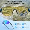 imageKastKing Nizini Polarized Sports Fishing Sunglasses With PuriVex Protective Lens Coating Rimless Wrap Design Men WomenB Gloss Navy Blue Demi Frame  Ice Blue Mirror