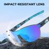 imageKastKing Nizini Polarized Sports Fishing Sunglasses With PuriVex Protective Lens Coating Rimless Wrap Design Men WomenB Gloss Navy Blue Demi Frame  Ice Blue Mirror