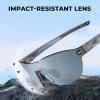 imageKastKing Nizini Polarized Sports Fishing Sunglasses With PuriVex Protective Lens Coating Rimless Wrap Design Men WomenC Gloss Smoke Crystal Frame  Granite Mirror