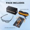 imageKastKing Nizini Polarized Sports Fishing Sunglasses With PuriVex Protective Lens Coating Rimless Wrap Design Men WomenC Gloss Smoke Crystal Frame  Granite Mirror