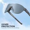 imageKastKing Nizini Polarized Sports Fishing Sunglasses With PuriVex Protective Lens Coating Rimless Wrap Design Men WomenC Gloss Smoke Crystal Frame  Granite Mirror