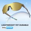 imageKastKing Nizini Polarized Sports Fishing Sunglasses With PuriVex Protective Lens Coating Rimless Wrap Design Men WomenD Gloss Tal Dark Olive Frame  Gold Mirror