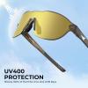 imageKastKing Nizini Polarized Sports Fishing Sunglasses With PuriVex Protective Lens Coating Rimless Wrap Design Men WomenD Gloss Tal Dark Olive Frame  Gold Mirror