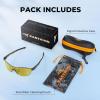imageKastKing Nizini Polarized Sports Fishing Sunglasses With PuriVex Protective Lens Coating Rimless Wrap Design Men WomenD Gloss Tal Dark Olive Frame  Gold Mirror