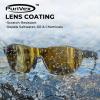 imageKastKing Nizini Polarized Sports Fishing Sunglasses With PuriVex Protective Lens Coating Rimless Wrap Design Men WomenD Gloss Tal Dark Olive Frame  Gold Mirror