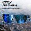 imageKastKing Nizini Polarized Sports Fishing Sunglasses With PuriVex Protective Lens Coating Rimless Wrap Design Men WomenE Matte Black Frame  Cobalt Mirror