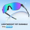 imageKastKing Nizini Polarized Sports Fishing Sunglasses With PuriVex Protective Lens Coating Rimless Wrap Design Men WomenF Gloss Tal Brown Frame  Chartreuse Mirror
