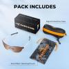 imageKastKing Nizini Polarized Sports Fishing Sunglasses With PuriVex Protective Lens Coating Rimless Wrap Design Men WomenG Gloss Crystal Frame  Silver Mirror